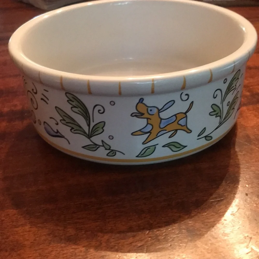 Dog Bowl- Ceramic- 6 1/2” across